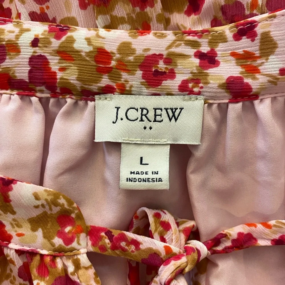 J Crew floral reglan dress size Large - Picture 2 of 3
